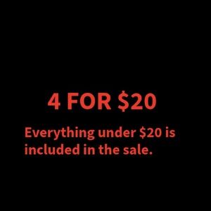 4 for $20 Sale Sign